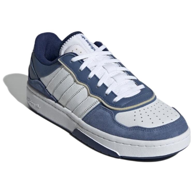 Adidas Originals Courtic Comfortable Lace-Up Non-Slip Durable Low-Top Skate Shoes Unisex Sneakers White Blue JI2554