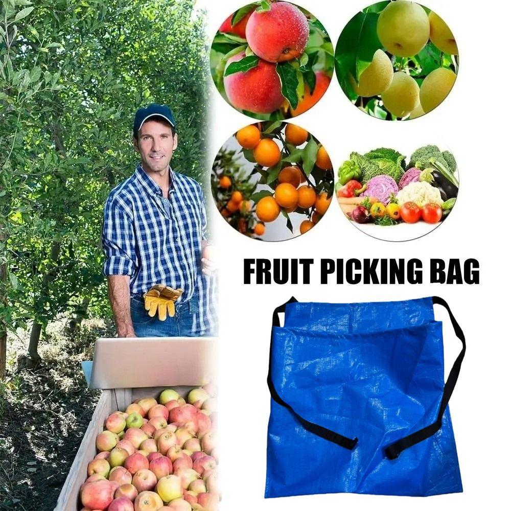 Garten Ernte-Schürze mit großer Kapazität, breite Öffnung, Gemüselager-Taschen, Outdoor-Hüfttasche, Obstgarten