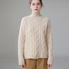 Fanzhen Women's High-Neck Cashmere Blend Loose Sweater
