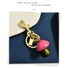 Mobile Phone and Car Key Chains, Ring Pendant Mushroom Key Chains, Cartoon Colorful Mushroom Key Chains