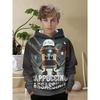Boys' Fashion Hoodie - Cappuccino Ninja Coffee Cup Print, Oriental Mystery Atmosphere Digital Design, Long Sleeve Hoodie