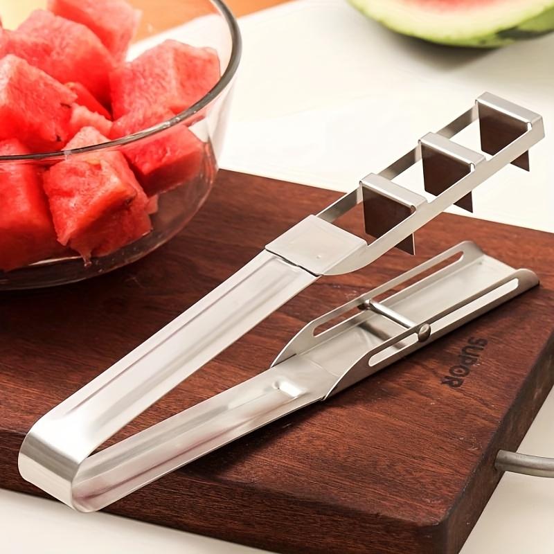 Stainless Steel Watermelon Slicer Cube , Manual Fruit Cutter with Easy Grip Handle, Durable Kitchen Tool for Quick , Effortless Watermelon Slicing