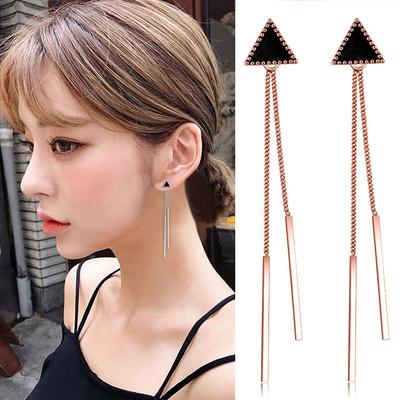 Temperament Long Earrings Simple Tassel Earrings Geometric Personality Triangle Earrings