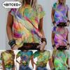 Women's Fashion Casual Short Sleeve O-Neck Blouses & Shirts