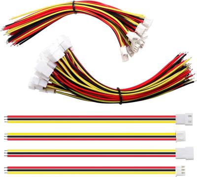 Set of 20 Pairs JST XH 2.54 3-Pin Connectors with 150 Mm 22AWG Cable – Male and Female Plug for Electronic Projects, Lipo Batteries