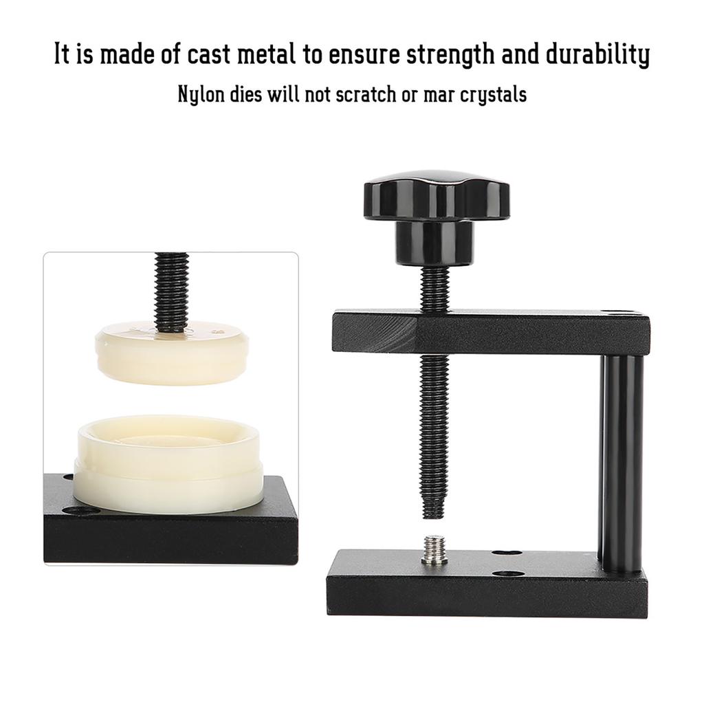 Screw Type Watch Crystal Front Back Case Cover Press Tool with 12 Dies Pressing Repair Kit Tool