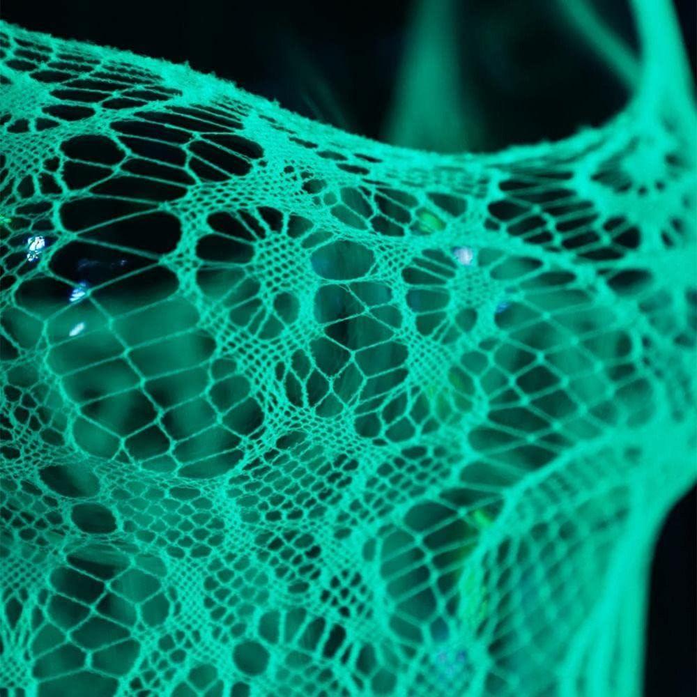 New White Stockings High Waist Glow in The Dark Fishnet Stockings Tights Luminous Fishnet Stockings