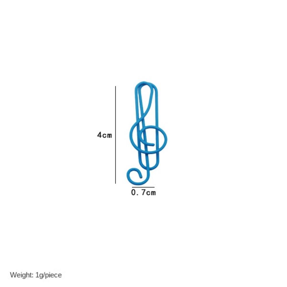 20PCS/Set Durable Music Shape Paper Clips Music Note Music Note Shaped Paper Clip  Books