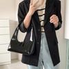 Korean Niche Design High-end Bag Women 2025 New Retro Underarm Patent Leather Shiny One-shoulder Handbag