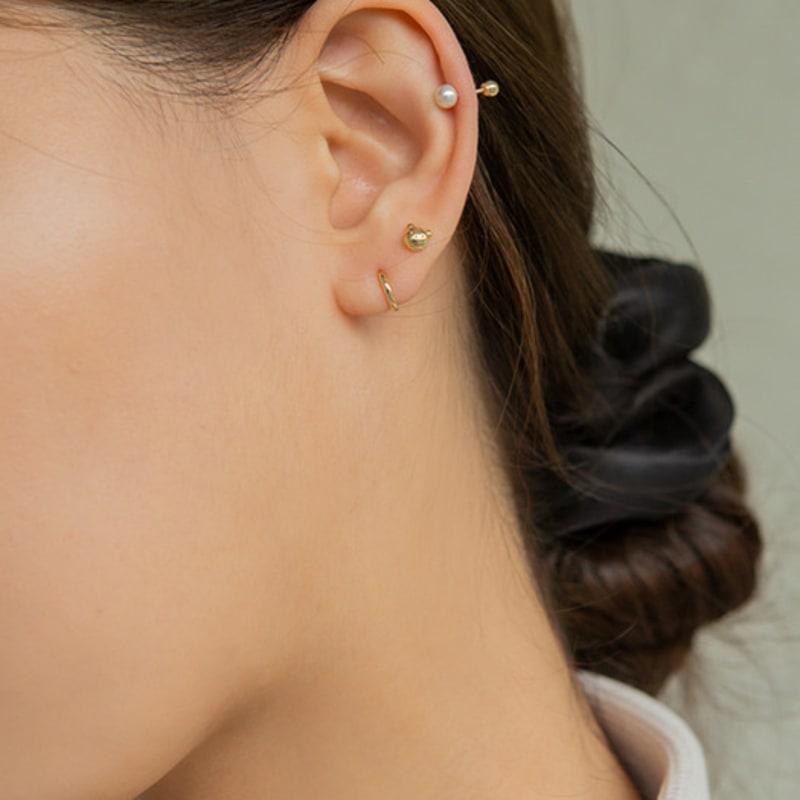 LUNNE 14k Round Bear Piercing (14k Gold) C15