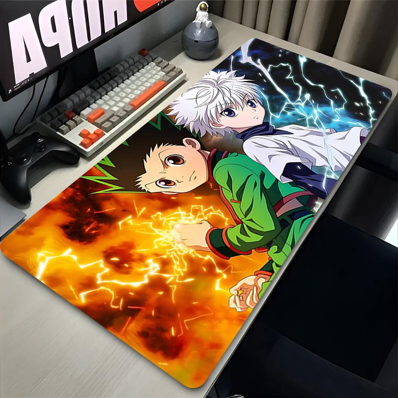 Tapis de Souris Bureau PC Anime Homme Hisoka Bureau Tapis de Souris Hhunter X Hunter Tapis de Souris HD Ordinateur Portable Gamer Armoire Clavier Pad Cadeau