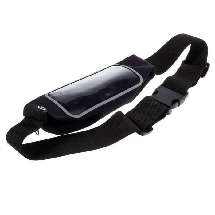 Pour Cricket Debut Smart (2022) Sac de Taille Réfléchissant à écran Tactile Résistant à l'eau - Noir