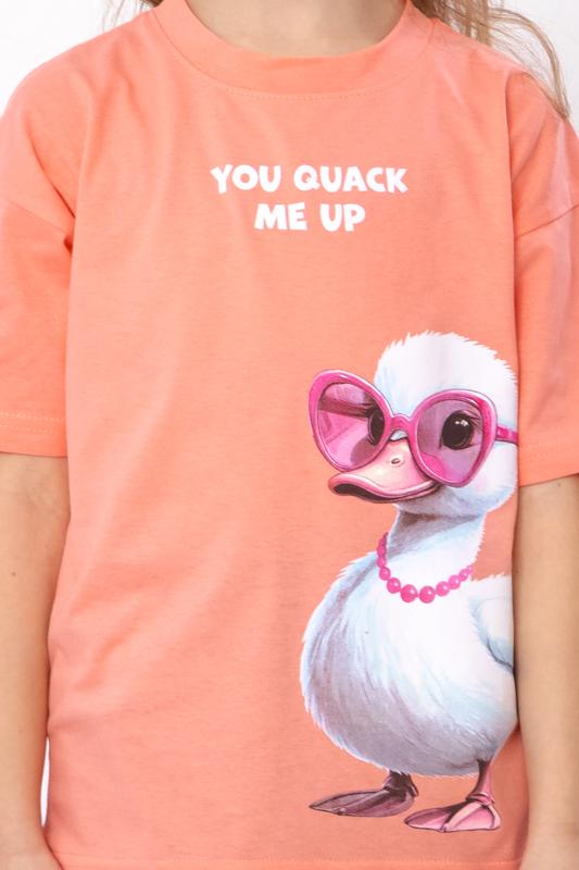 Girls' T-Shirt – Duck in Colorful Glasses, Summer 6414-001-33-5-5 HC