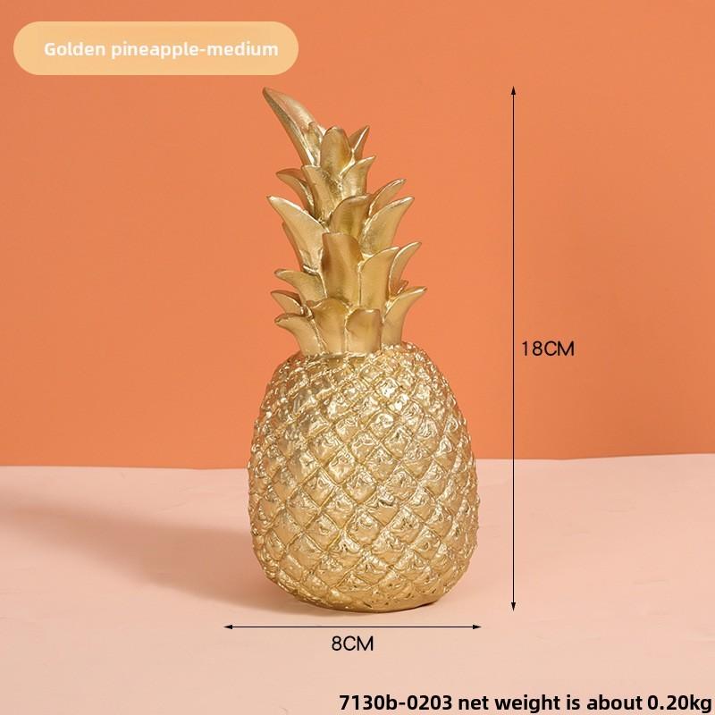 Elegant Resin Pineapple Craft For Desk Display And Interior Decoration Design