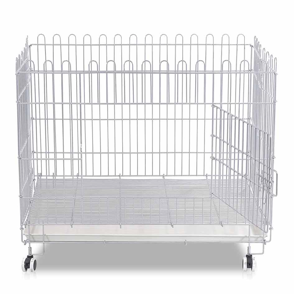 Lejia Foldable Pet Display Cage with Wheels & Tray for Cats & Dogs