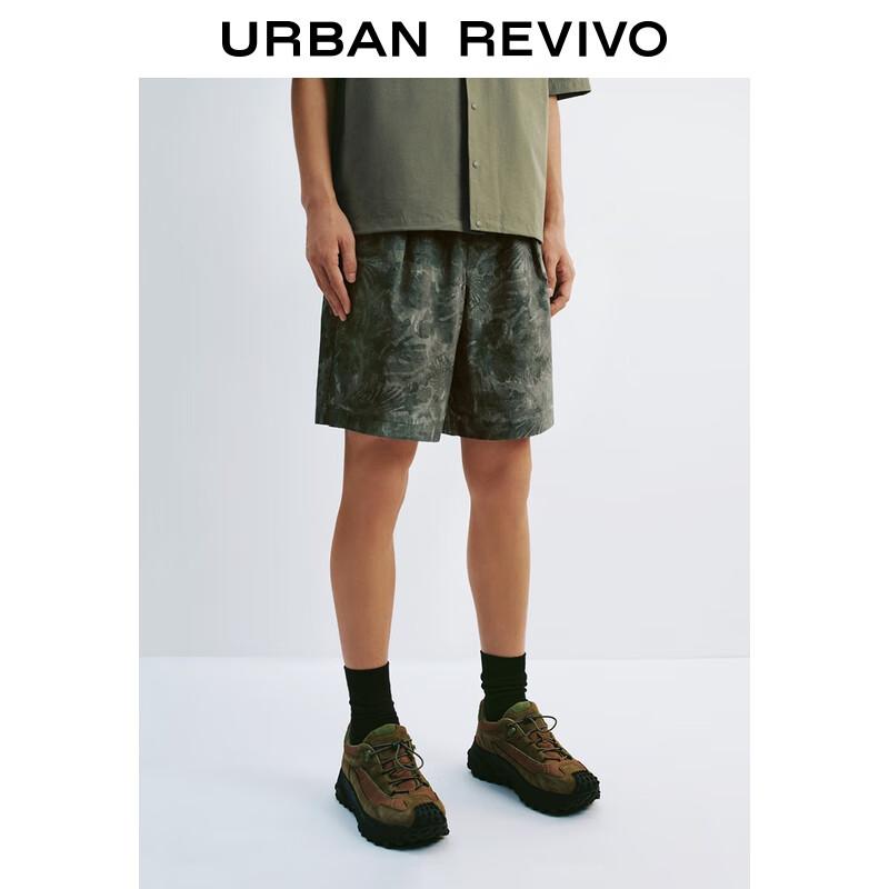 UR Men s 2025 Summer Color-Block Print Casual Shorts 30