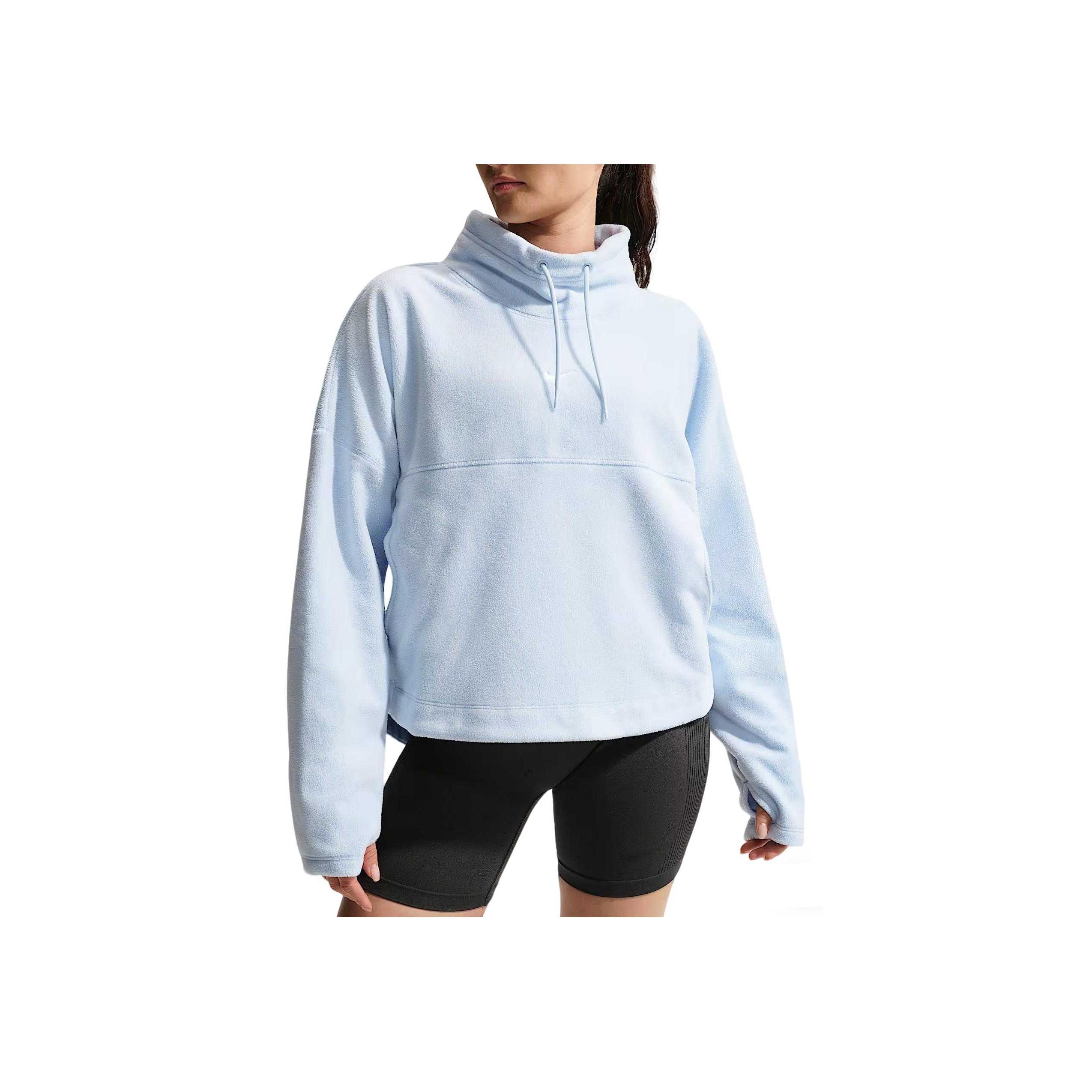 

Жіночий топ Nike One Therma Fit, м який, зручний, теплий, однотонний, флісовий, жіночі топи HV3703-441 S