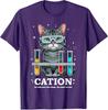 Cat Chemistry Humor Science Teacher Gift for Cat Mom Dad TShirt Funny Chemist Lover Graphic Outfit Saying Tee Short Sleeve Tops