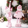 Teleskopische Weihnachtsfigur Plüschdekorationen Pailletten Weihnachtsmann Schneemann Elch Plüschfiguren Dekorationen Feiertagsdekorationen
