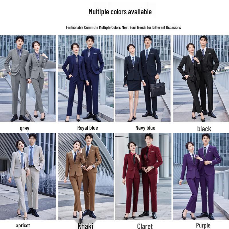 Kaseye Classic Birdseye Unisex Single-Button Business Suit Set