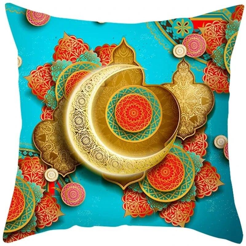 Eid Mubarak Decorative Cushion Cover Aid Ramadhan Decoration 2024 Islamic Muslim Decorative Ramadhan Eid Ramada Pillow Cover