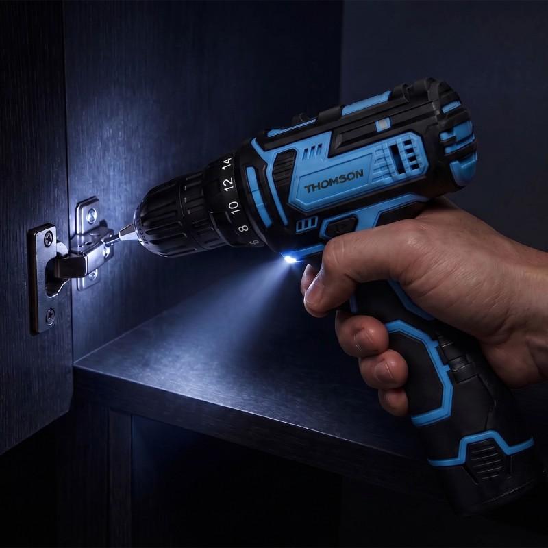 Thomson - Vio_drill12 - Perceuse-visseuse Sans Fil 12v - 20nm - 2 Vitesses - Mandrin 10mm