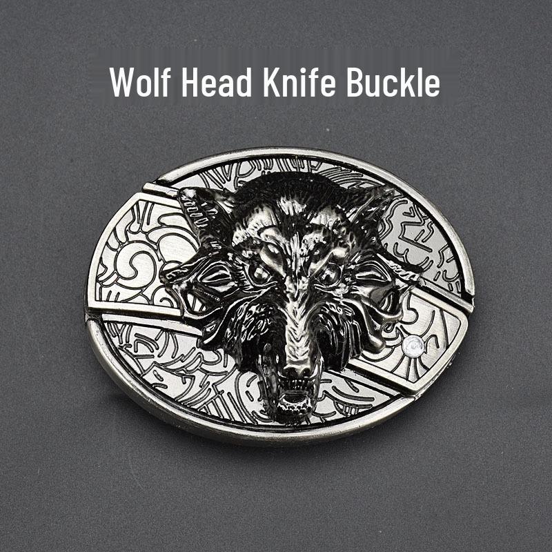 Men's Casual Punk Alloy Knife Buckle Belt