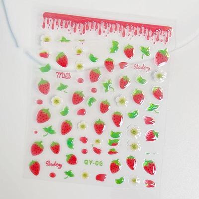 Kawaii 3D Transparent Jelly Relief Aufkleber INS Niedliche Ozeanquallen Mini Mädchen Nagel Patch Kopfhörer Handyhülle DIY Deko