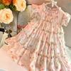 Summer Girls Floral Dress Princess Super Fairy Children Skirt
