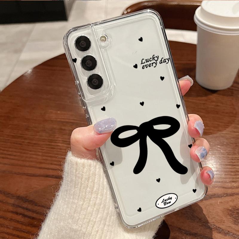 Bowknots Case For Samsung Galaxy S26 Ultra S25 FE S24 S23 S22 A54 A15 A35 A55 A16 A36 A56 A17 A37 A57 5G Clear Soft Cover