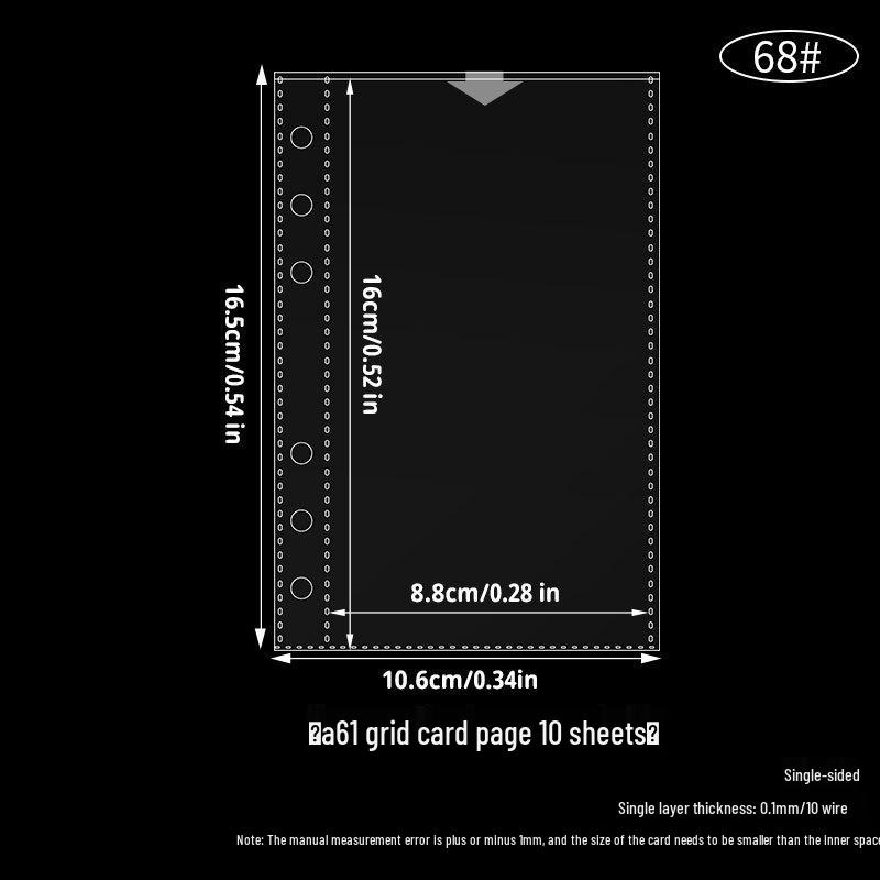 Stylish Transparent PVC Notebook with Colorful Stars - Loose-Leaf Journal Cover (M5/A6/A7)