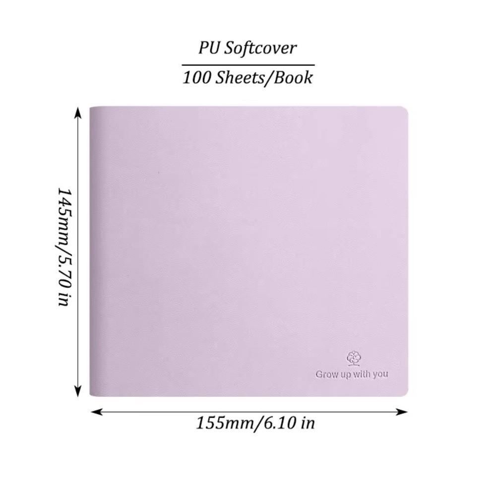 PU Soft Cover Square Notebook Candy Colors Notepad Book Thick Notebook Office Students Supplies