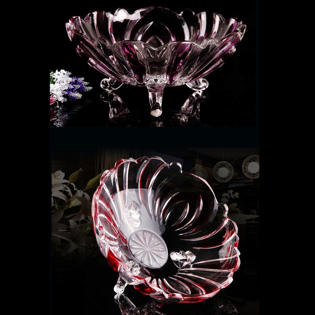 Crystal Glass Fruit Bowl Versatile Addition To Dining Table Modern Living Room Glass Fruit Bowl