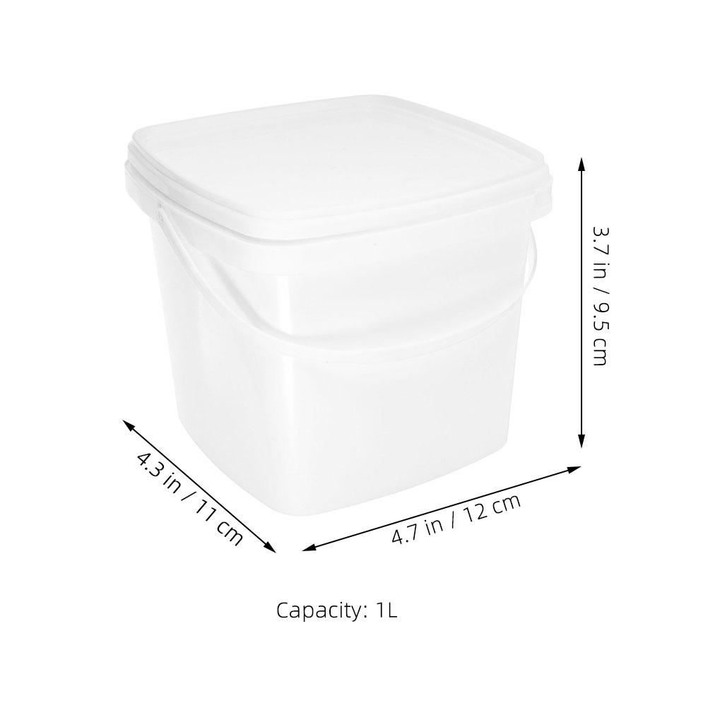 Square Bucket Plastic Bucket With Lid Strong Bearing Capacity Food Grade Water Container Multipurpose Bucket With Handle Storage