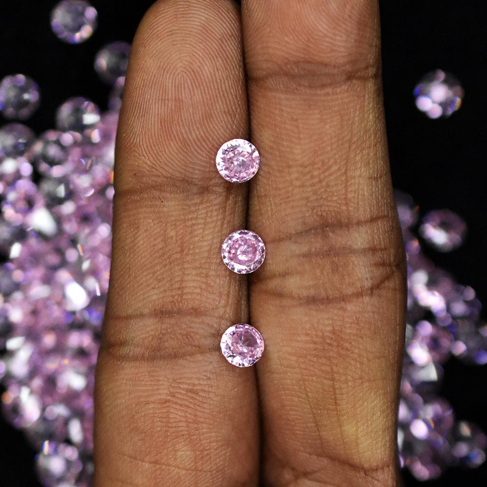 Natural Pink Sapphire Loose Gemstone 5x5 mm 12 pcs Lot Round Cut September Birthday Birthstone