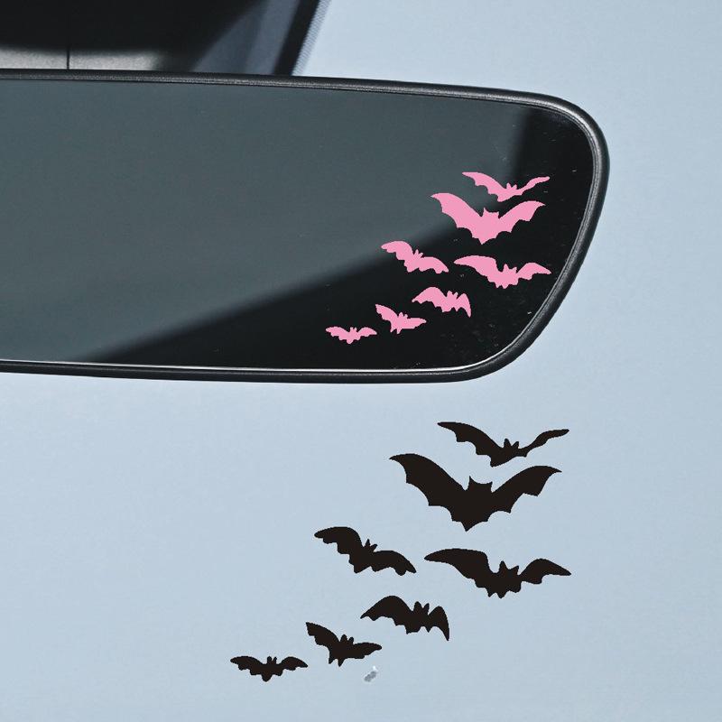 Halloween Bat Pair Prank Stickers for Car Mirrors and Windows