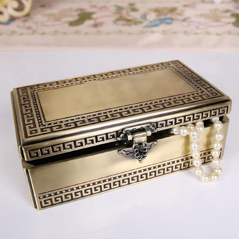 Classic Retro Jewelry Box Simple European Desktop Storage Box Jewelry Box High-end Storage Box Home Decoration
