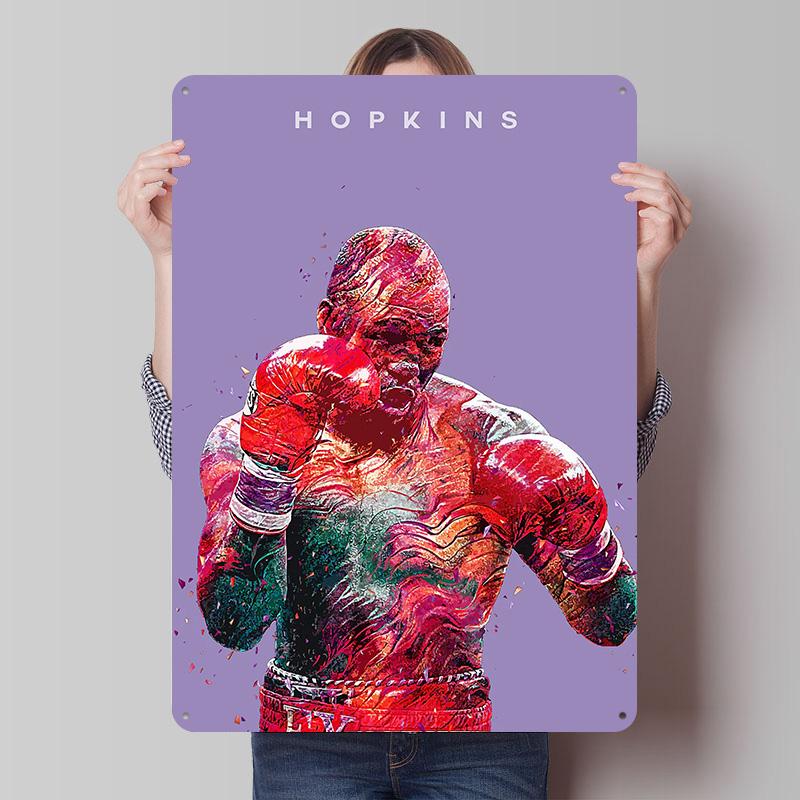 Bernard Hopkins Boxer Metal Posters Custom Vintage Metal Signs Wall Art Tin Plaque for Man Cave Modern Home Decoration Luxury