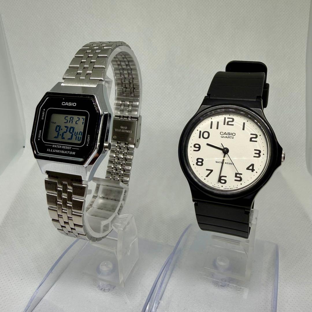 Used CASIO watch 2 piece set Cheap Casio LA680W & MQ-24