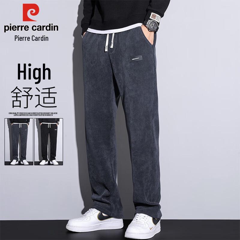 Pierre Cardin Men's Autumn Winter Corduroy Straight Pants