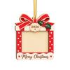 Wooden Christmas Tree Photo Ornament, Family Keepsake Hanging Decoration for Christmas Tree