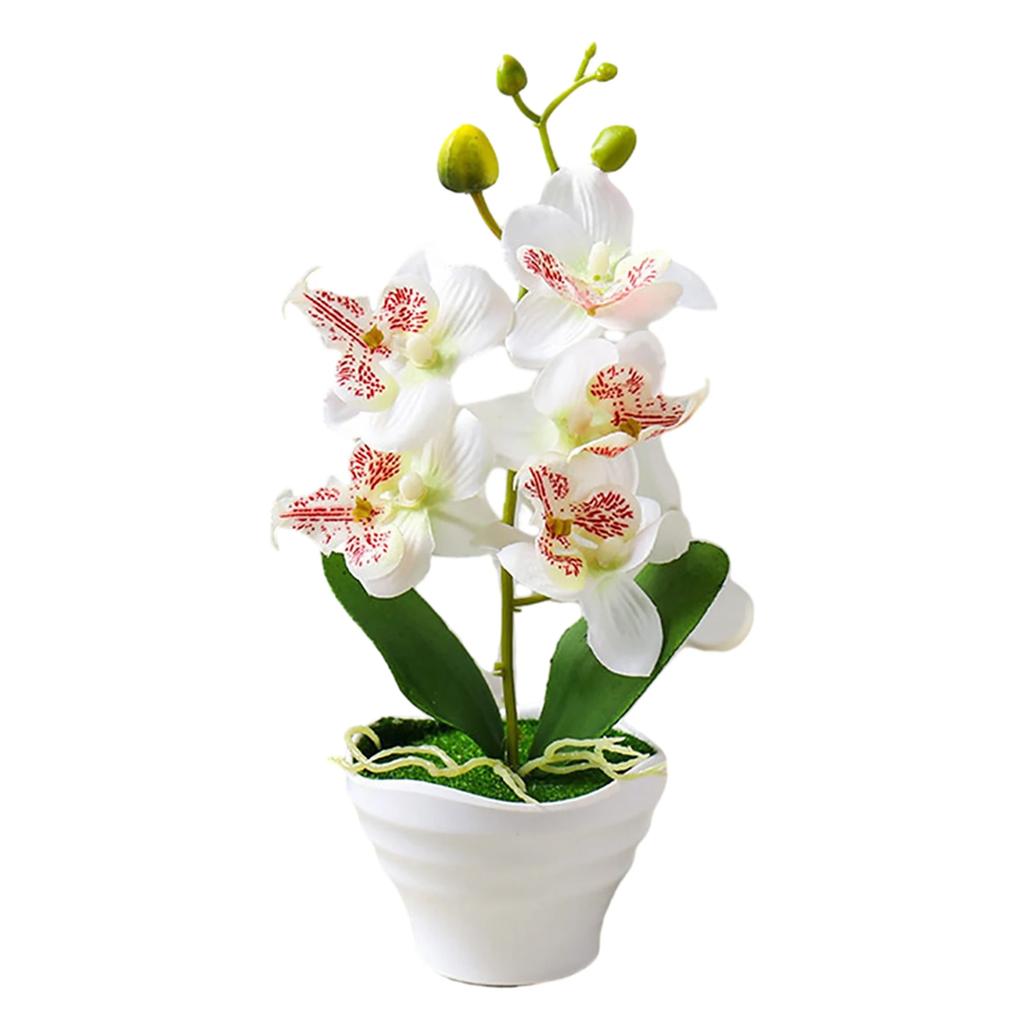 Künstliche Bonsai-Orchideenblüten Künstliche Blume 1 Stück ABS 27 cm Höhe Künstliche Phalaenopsis Heimdeko Blumendekoration