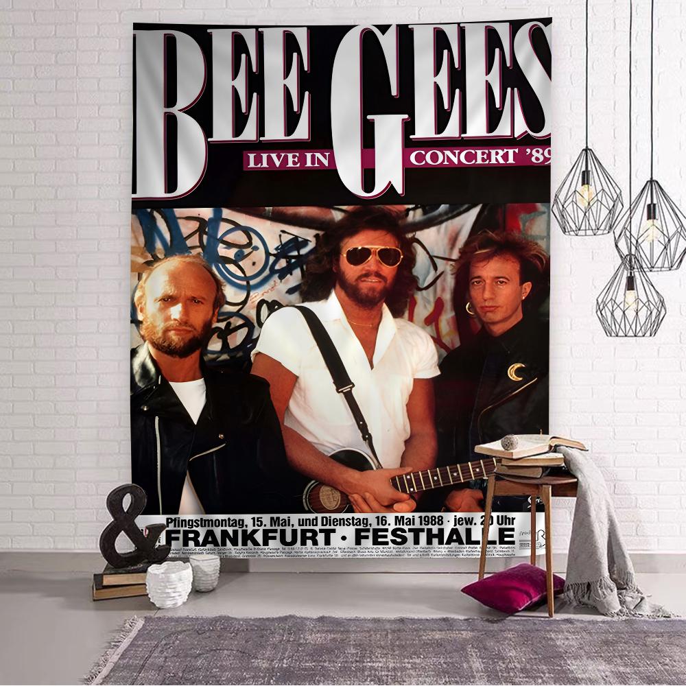Bee Gees Band Appeso Arazzo Boemo Appeso Tarocchi Tappeti da Parete Hippie Appeso a Parete per Dormitorio Decorazioni per la Casa