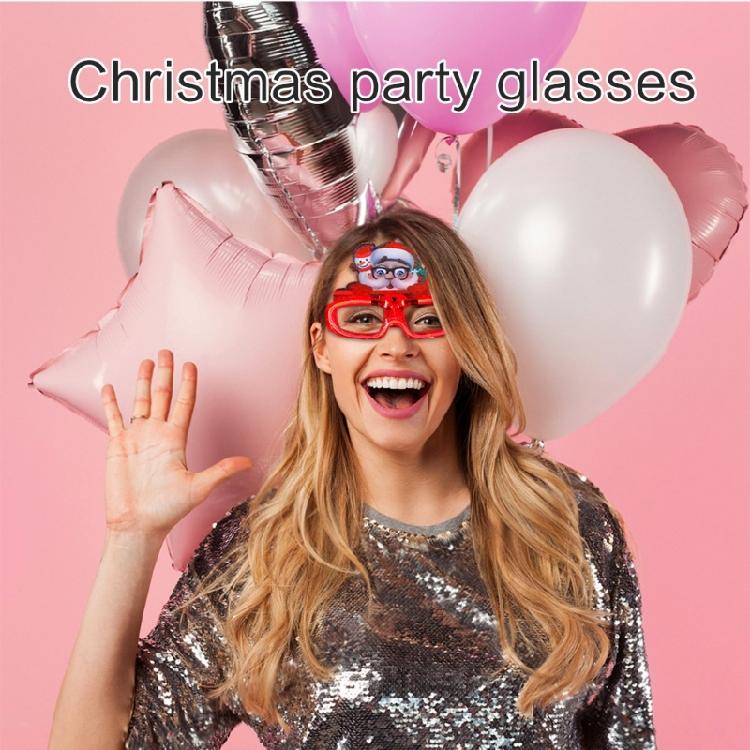 New Year Glasses Christmas Glowing Glasses Photo Props for Kids Teens Adult