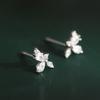 2022 Trendy 925 Sterling Silver Leaf Stud Earrings for Women: Sweet and Fresh Summer Style
