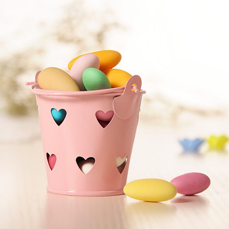 Mini Size Hollow Out Heart Shaped Iron Bucket Lovely Desktop Container Photo Props Creative Desktop Decoration Lipstick Holder