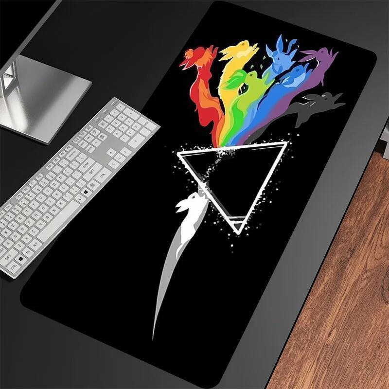 Kawaii kočka Stolní podložka Velká Eevee Anime Podložka pod myš Herní příslušenství Podložka pod myš Vodotěsná Gumová Podložky na notebook Rozšířený Stolní koberec