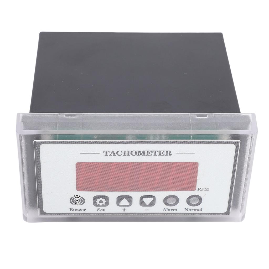Digital LED Tachometer 0 9999 Range 9 Functional Parameter Settings RPM Speed Meter for Lathe Conveyor