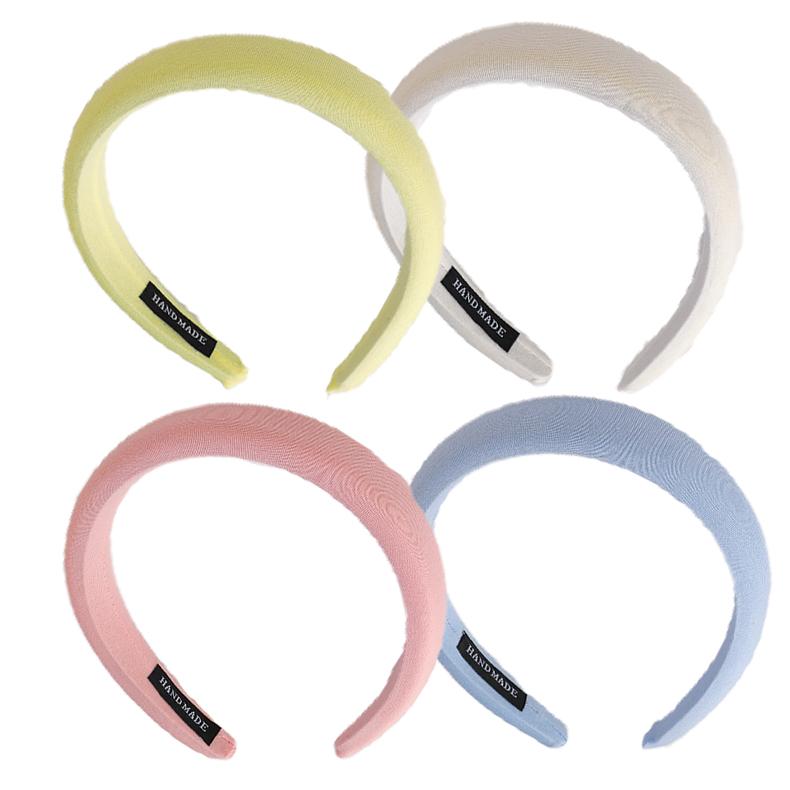 Koreanisches Haarband Einfarbige Süße Schwamm-Kopfband Verdickendes und Höher machendes Haarband Mode-Haarband Haar-Accessoires