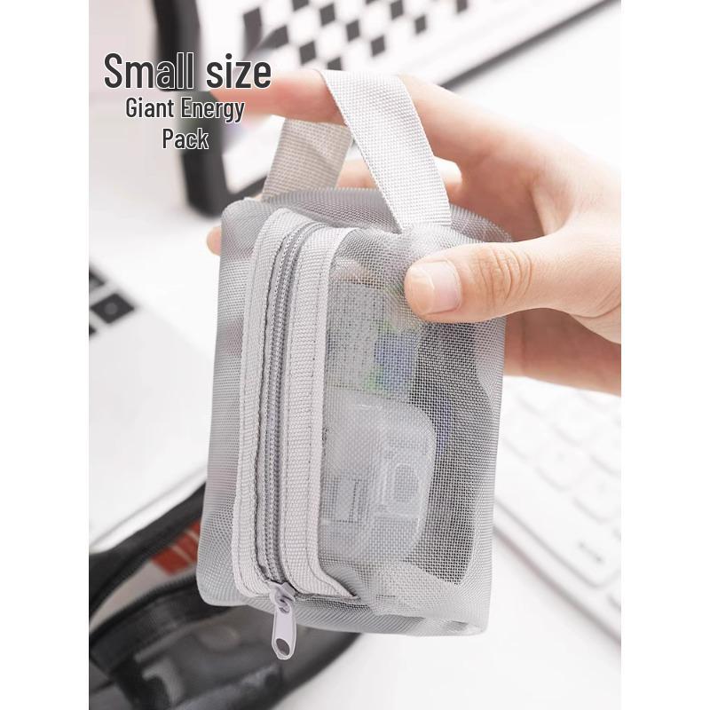 Multifunctional Mesh Handbag with Card Holder, Coin Purse, Key Holder & Pencil Case